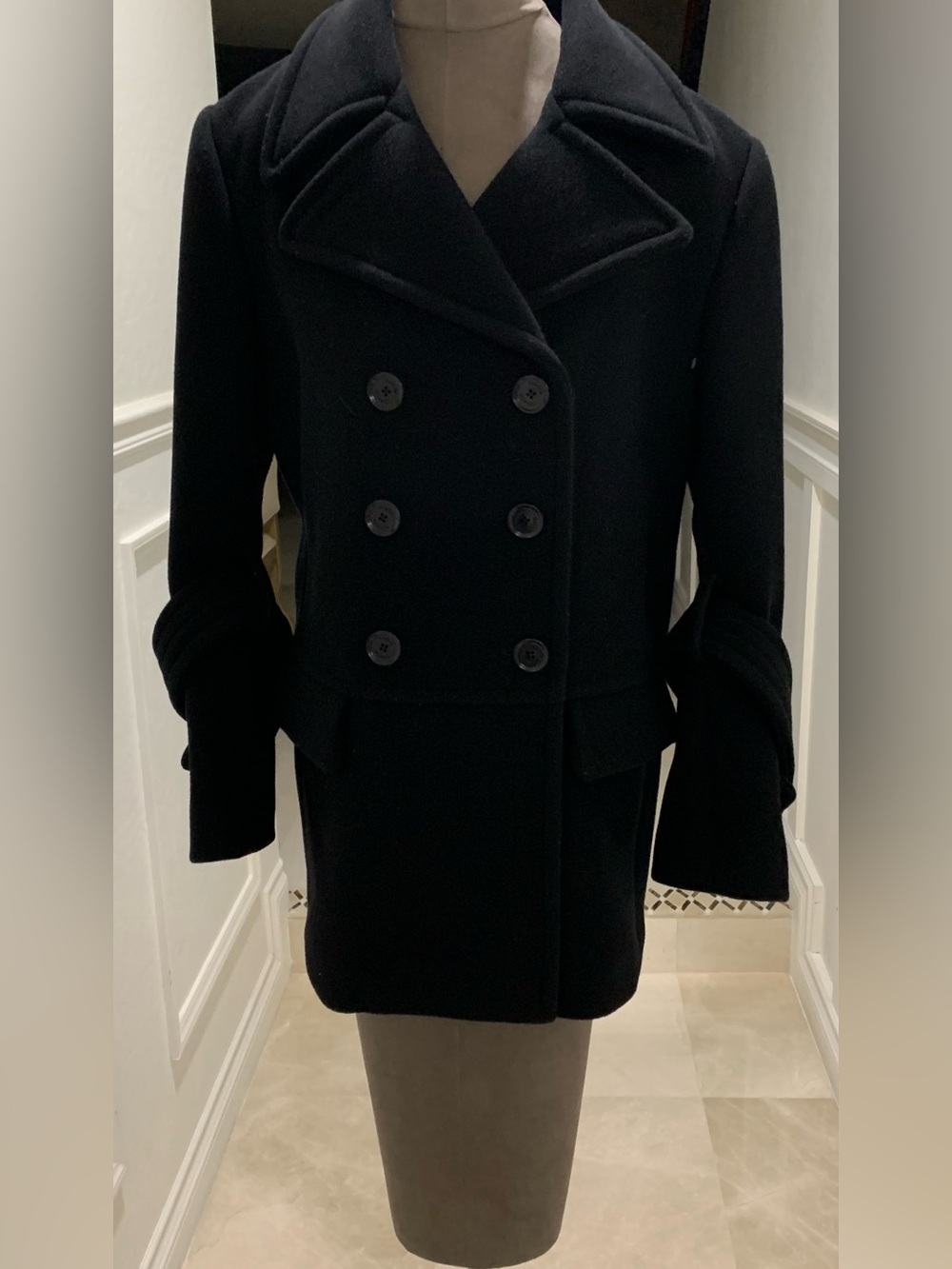 Proenza Schouler Rowen Double Face Wool Blend Peacoat Jacket Size 8